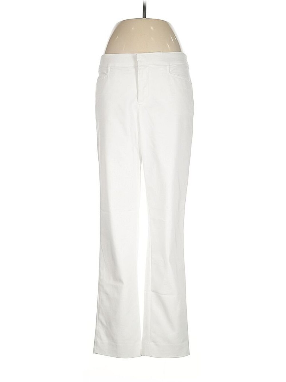 Chaps White Straight Leg Pants
